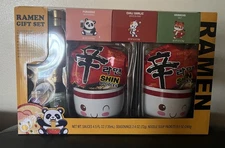 Nongshim Shin Ramen Noodle Soup Packets Sauces Seasonings Bowls Gift Set