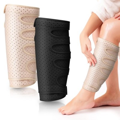 2 Pcs Lymphedema Compression Wraps Calf Adjustable Brace 5 Strap Leg Wraps for L