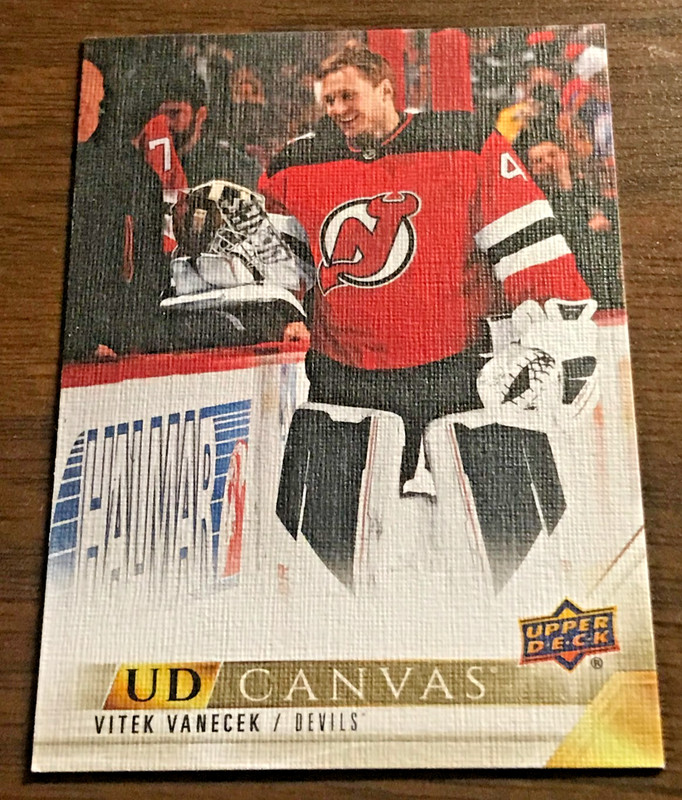 2022-23 UD Extended Series  Hockey canvas trading card of Vitek Vanecek (C315)
