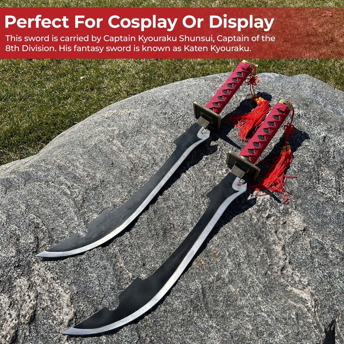Japanese Scimitar Anime Kyouraku Shunsui Twin Sword Set for