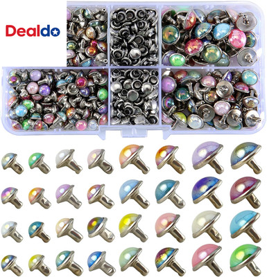 260 Sets Mixed Sizes Leather Rivets Mixed AB Colors Rivets Studs Rivets for Clot