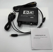 Digital to Analog Audio HiFi Head Phone Amplifier Converter Box Toslink Coaxial