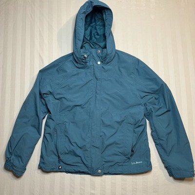 Vintage LL Bean Coat Women s Small Hooded Jacket Parka Teal 0BCY8