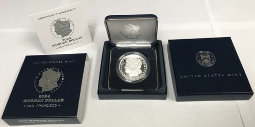 2024-S $1 0.859oz .999 Silver Proof Morgan Dollar San Francisco w/ OGP Box & COA