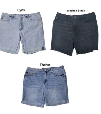 Seven7 Women's Relaxed Bermuda Mid Rise Stretch Denim Thrive Short Sz 16 NWT