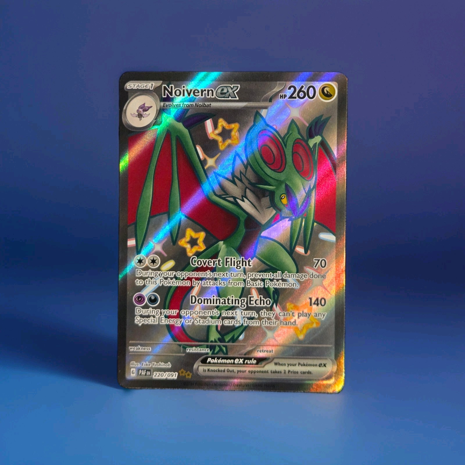 Noivern ex 220/091 Ultra Rare Paldean Fates Pokemon TCG Full Art Eske Yoshinob