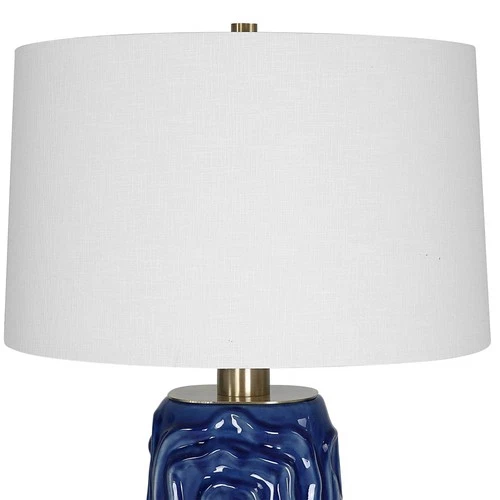 Uttermost Zade 33" High Modern Ceramic Blue Table Lamp - Picture 5 of 6