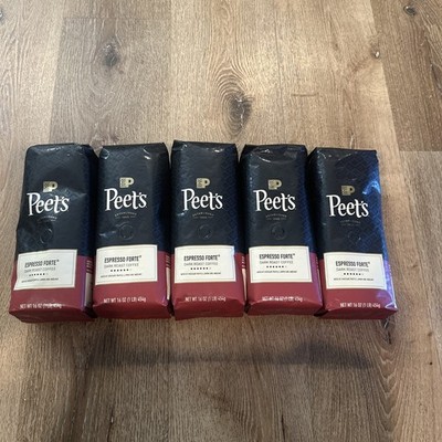 Peet's Coffee Espresso Forte Dark Roast Whole Bean 5 Pounds 