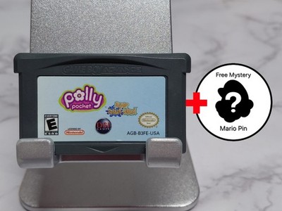 Polly Pocket Super Splash Island Game Boy Advance Tested + Free Mario Pin