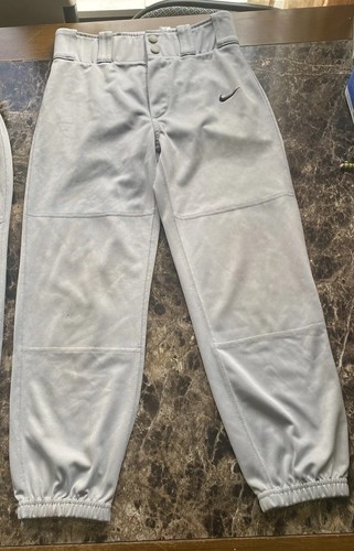 Nike Baseball Pants Youth Medium Elastic Ankle Gray
