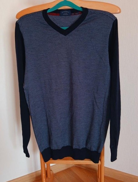 Men Paul & Shark Sweater Navy Wool 40 /L / 48 #C34V