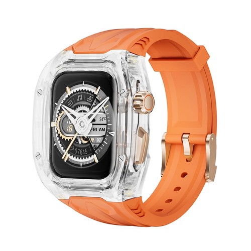 Bracelet Silicone Résistant avec Étui PC pour Apple Watch Ultra 2 1 49mm 44 45mm - Zdjęcie 19 z 36