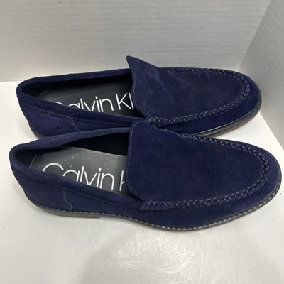 Calvin Klein Vance Blue Leather Upper Loafers Slip on Shoes  display picture 2