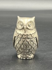 WMF Eule Pillendose versilbert #KA231