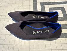 Rothy's Women's The Point Flats Black/Charcoal US 8.5
