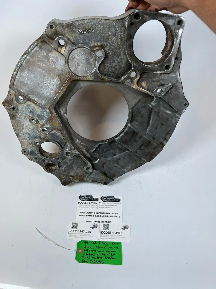 1994-2002 DODGE RAM 5.9L CUMMINS ADAPTER PLATE 3923045 47RH 47RE NV4500 NV5600 - Image 3 of 4
