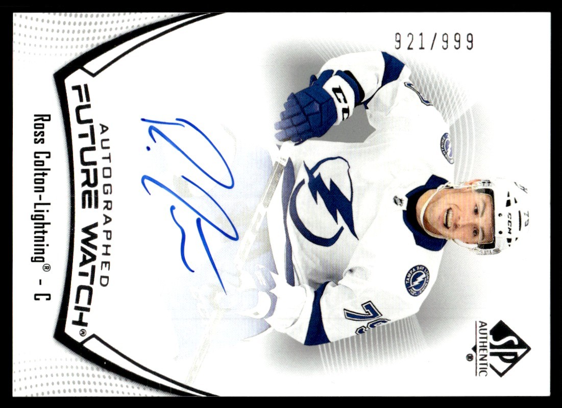 2021-22 SP Authentic Future Watch Autograph Rookie Ross Colton Rookie Auto /999