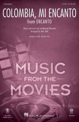 5 Copies Colombia, Mi Encanto - from Encanto 2-Part Choir Choral Score Music HL0