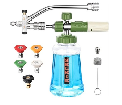 #ad #ad Foam Cannon Dual Connector Pressure Washer Double Tip Attachment with 5 Nozzles $22.48