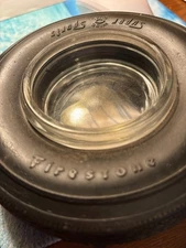 FIRESTONE SUPER SPORTS WIDE OVAL  Tire Ashtray 5.50" by 1.50"  Made In USA