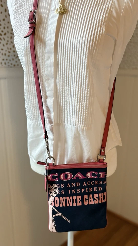 COACH 42605 Limited Edition Blue Canvas Graphic Bonnie Cashin Crossbody - Image 2 of 4