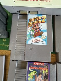 nintendo nes console original bundle Lot W/ 5 Games Mario 1 & 2 Zoda Read Desc