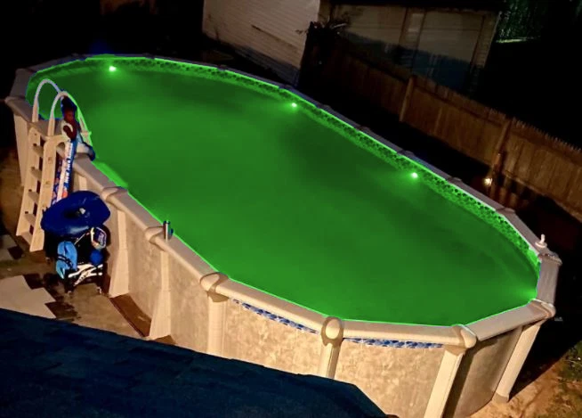 Многоцветный - многоцелевой - светодиодный фонарь для бассейна с пультом дистанционного управления. Включает в себя аккумуляторы 3AAA! - Изображение 4 из 4