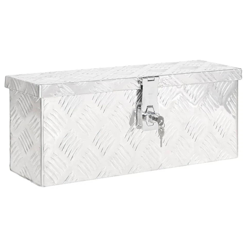 Aluminium Box Trapezoid Storage Chest Trunk Organiser Toolbox Belt Box vidaXL - Image 2 of 4