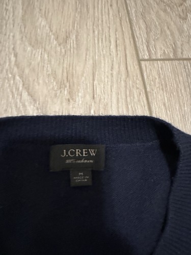 Neu ohne Etikett J. Rundhals Kaschmir klassischer Rundhals Pullover M dunkelblau J.Crew 3/4 Arm - Bild 4 von 7