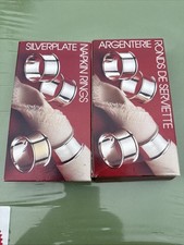 Vintage F B Rogers Silverplate Napkin Ring Holders Set of 8