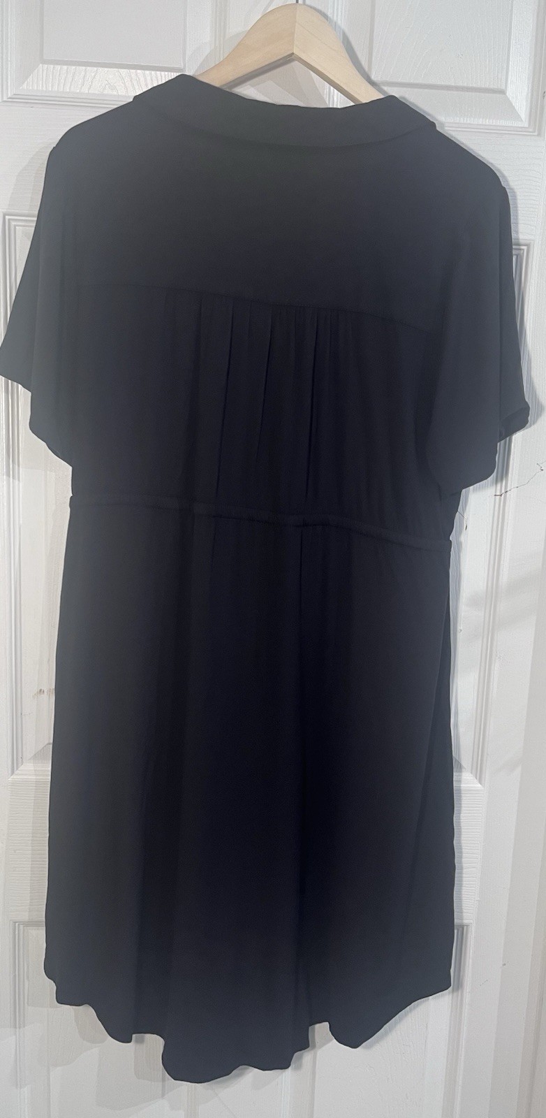 Torrid Black Mini Twill Drawstring Shirtdress Poc… - image 6