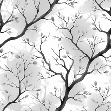 Tree Peel and Stick Wallpaper, Black and White Wallpaper, Self Adhesive Vinyl...
