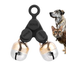 V2  Cats  Dogs Collar Bells with New Easy Release Clip  Premium Handmade -...