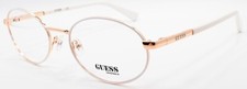 GUESS GU8239 024 Eyeglasses Frames Oval 55-19-140 White / Rose Gold