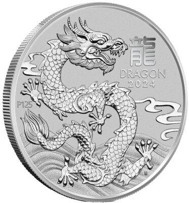 2024 1 Oz PLATINUM $100 Australia LUNAR YEAR OF THE DRAGON PCGS