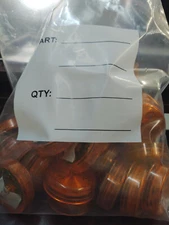 LOT OF 4 BUYERS 5622525  2.5" AMBER ROUND MARKER/CLEARANCE LIGHTS WITH 4 LEDS