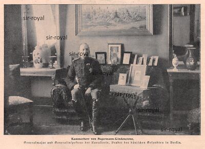 General Kammerherr Cai von Hegermann-Lindencrone - 1907 ~17x12cm