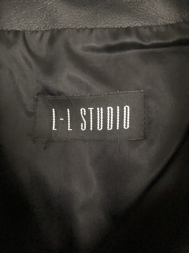 L-L STUDIO High Quality Soft Genuine Leather Biker Jacket Double Hem sizeM EUR40 - Picture 6 of 12