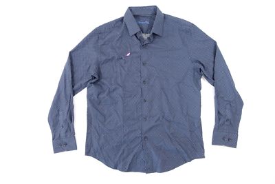 TASSO ELBA CHECK BLUE MEDIUM BUTTON FRONT SHIRT MENS DEFECT