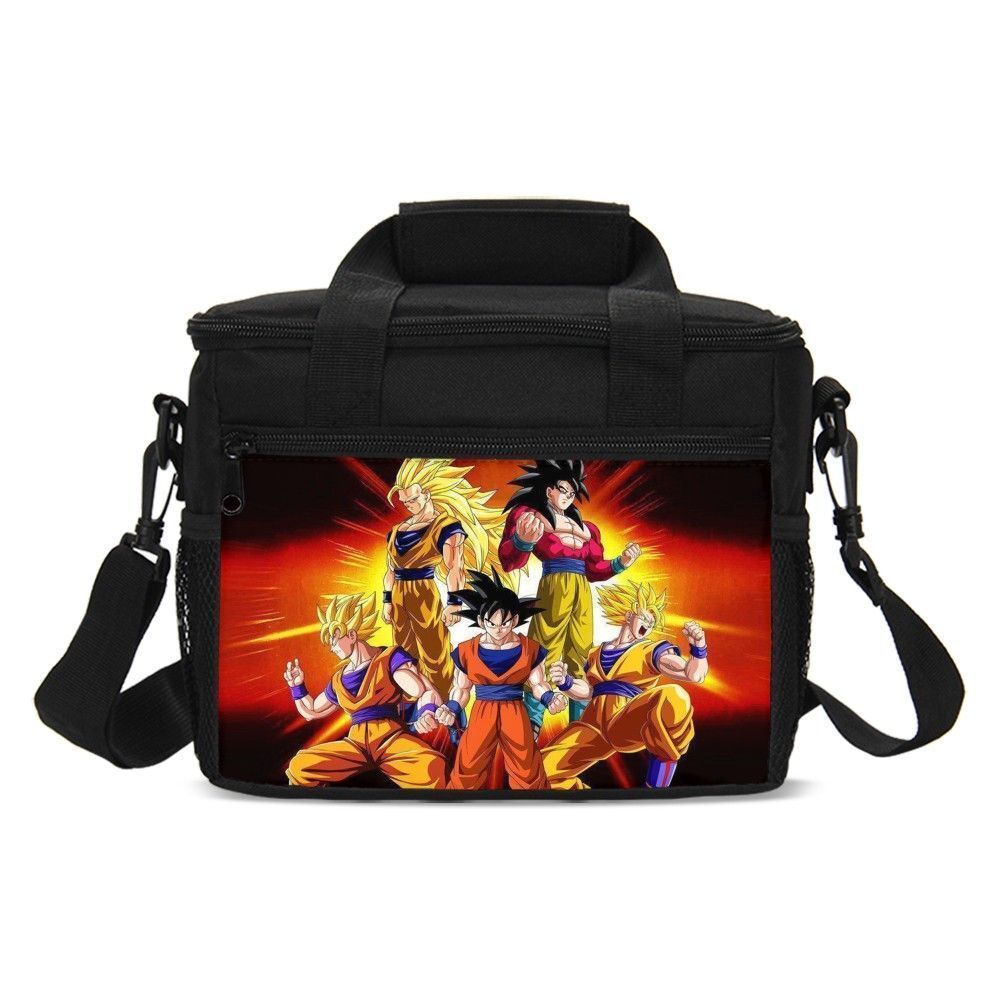 Dragon Ball Z Goku Kids Large School Backpack Insulated Lunch Bag Pen Pouch Lot