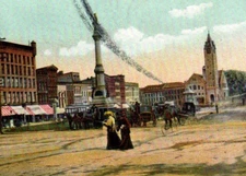 PUBLIC SQUARE 💥 WATERTOWN NY POSTCARD 💥 C1905 ROTOGRAPH CO ADOLPH WIEGAND NYC