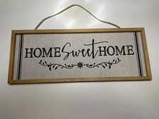Wooden farmhouse home sweet home wall decor sign