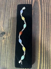 Silpada Designer Gemstone Bracelet 17 grams 7.5 inches long 925 sterling