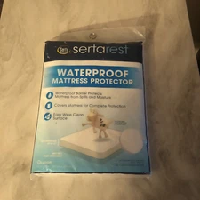 SertaRest Queen Waterproof Mattress Protector 02023372 -NEW-60" X 80" READ BELOW