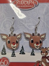 RUDOLPH THE RED NOSED REINDEER HOLIDAY CHRISTMAS EARRINGS