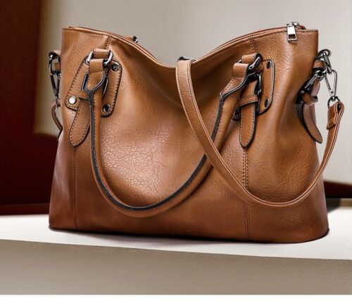New Women Female Handbags Shoulder Bags Vintage Hobo Bucket Leather Bags Tote - Picture 4 of 9