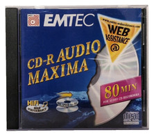 BASF EMTEC CD-R AUDIO MAXIMA 80 Mins  / Music CDR Blank Recordable Disc – NEW