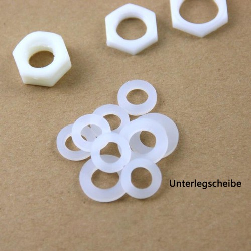 Dado esagonale in plastica M4 M6 M8 M10-M16 1/8"-3/4" BSP per connettore paratia - Foto 2 di 3