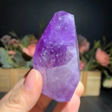 105g Natural Amethyst Free Form Crystal Quartz Specimen Mineral Energy 67mm