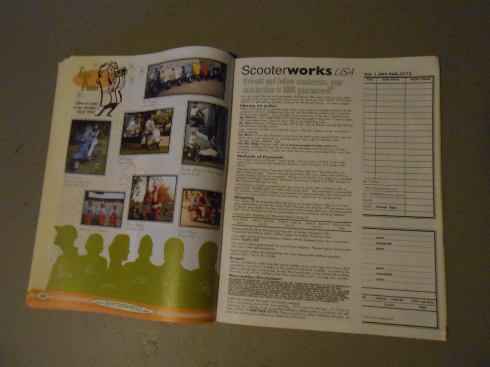2002 SCOOTERWORKS CATALOG,SCOOTER PARTS,INFO,ACESSORIES,PARTS,COOL